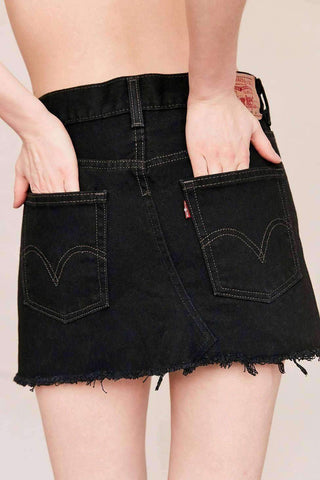 Image of Urban Renewal Low Rise Dark Denim Mini Skirt