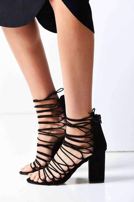 Lace up heel