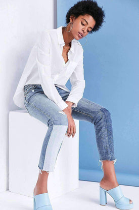 Colorblock Patch Skinny Jean - Ragged Lands